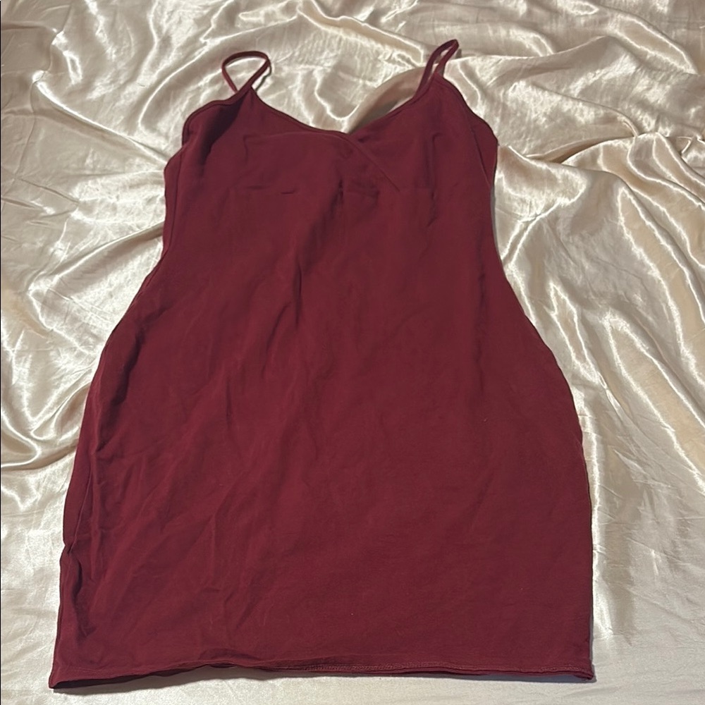 Elegant Burgundy Slip Dress